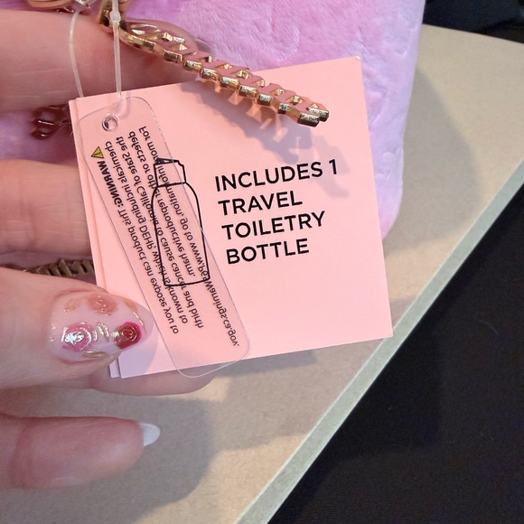 NWT Juicy Couture Pink and Gold Travel Cosmetic Bag - Picture 3 of 8